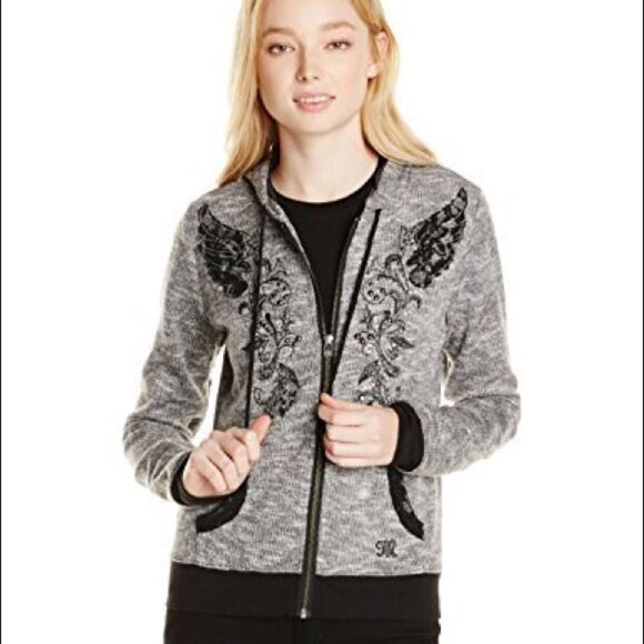 ✨ Miss Me Embroidered Zip-Up Hoodie✨ - Picture 1 of 6